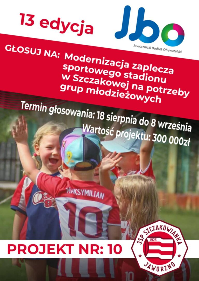 Zbliża się koniec głosowania w JBO – wesprzyj modernizację stadionu w Szczakowej!​